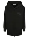 Max Mara Obbia Wool Oversize Hooded Sweatshirt In Black