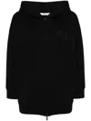 Max Mara Obbia Wool Oversize Hooded Sweatshirt In Black