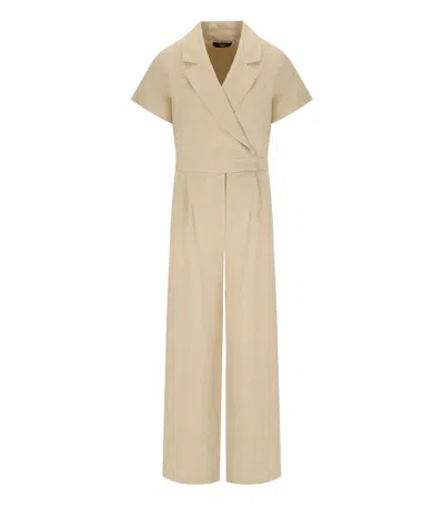 Max Mara Oblato Beige Jumpsuit In Nude