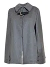 Max Mara Oblique Cape In Virgin Wool And Cashmere Grey In Gray