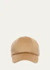 Max Mara Obliqua Cashmere Baseball Cap In Camel