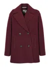 Max Mara Oblique Wool Blend Coat In Red
