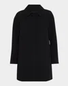 Max Mara Oboe Button-down A-line Coat In Black