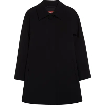 Max Mara Oboe Cady A-line Coat In Black