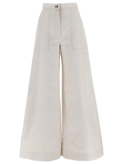 Max Mara Oboli Trouser In Beige O Tan