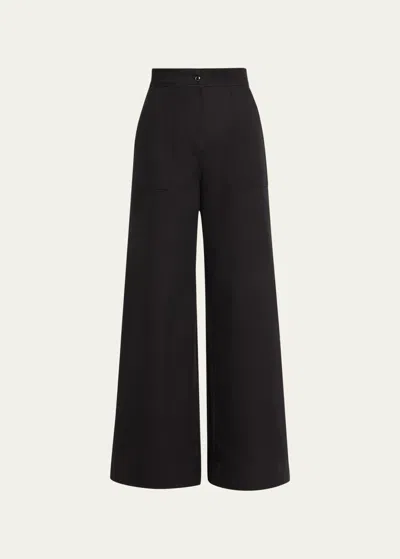 Max Mara Oboli Wide-leg Trousers In Black