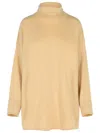 Max Mara Oder Beige Cashmere Turtleneck Sweater In Ivory