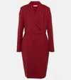 Max Mara Odessa Wool Blazer Minidress In Red