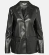 MAX MARA ODILIA FAUX LEATHER BLAZER