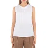 Max Mara Ofelia Sleeveless Poplin Top In White