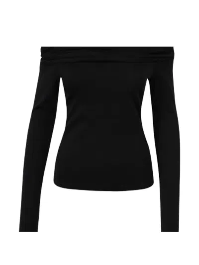 Max Mara Off-shoulder Top In Black