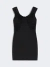 Max Mara Off-the-shoulder Viscose Jersey Dress In Black
