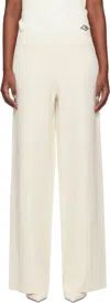 Max Mara Assiro White Flared High-waisted Pants In 001 Silk