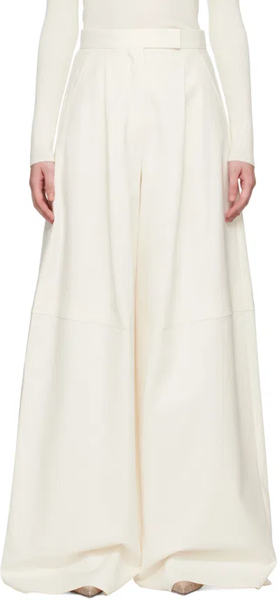 Max Mara Off-white Avoriaz Trousers In 005 Vanilla