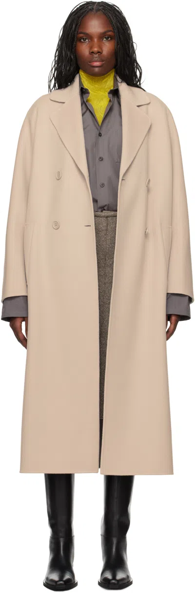 Max Mara Off-white Capi Coat In 048 Ecru