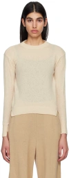 Max Mara Off-white Crewneck Sweater In 005 Ivory