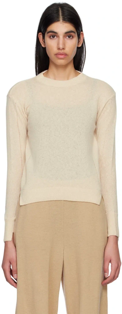 Max Mara Off-white Crewneck Sweater In 005 Ivory