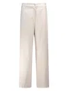 Max Mara Off White Ermes Wool Wide Trousers In Off White
