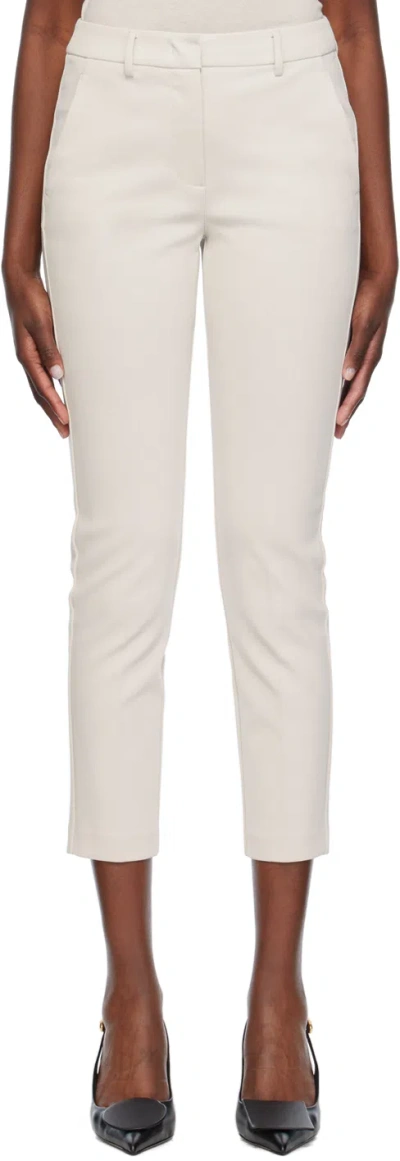 Max Mara Off-white Farad Trousers In 3 Stone