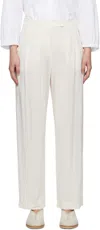 Max Mara Off-white Giochi Trousers In 6 Ecru