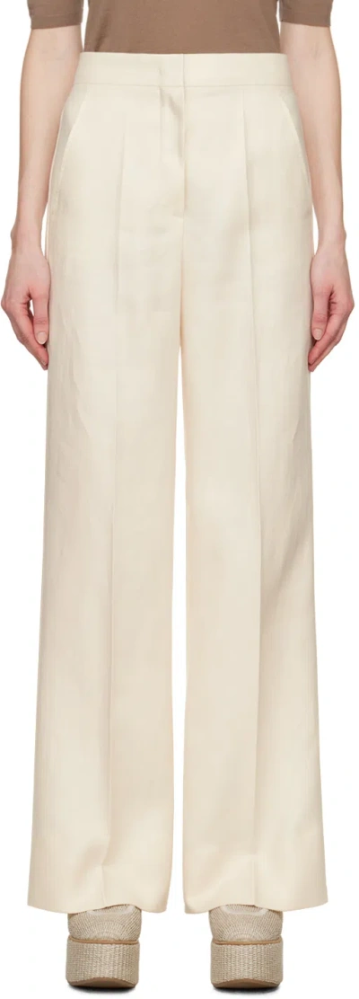 Max Mara Off-white Hangar Trousers In 6 Ivory