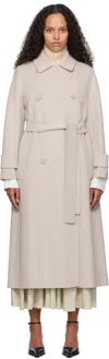 Max Mara Off-white Hester Coat In 048 Ecru