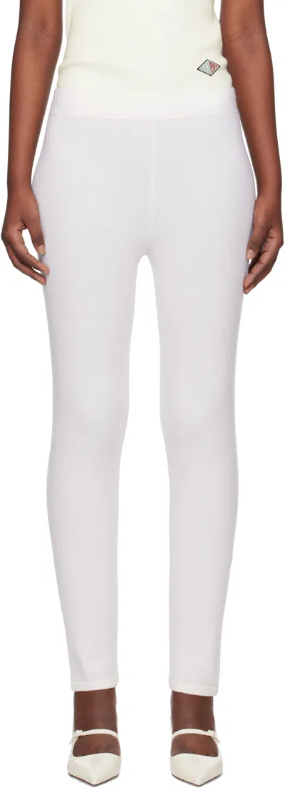 Max Mara Pirania Logo Jersey Seamless Leggings In Grey