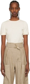 Max Mara Limone Striped Cotton Top In 001 White