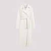 Max Mara White Alpaca Fragore Orsetto Biver Coat In Off White