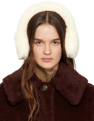 Max Mara Off-white Muffy1 Ear Warmers