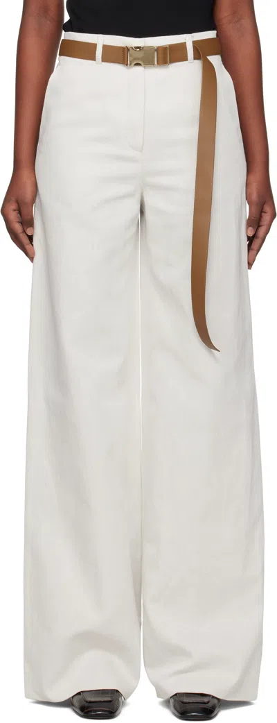 MAX MARA OFF-WHITE MURGE TROUSERS