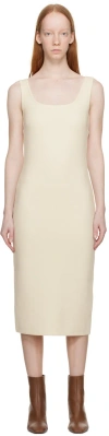 Max Mara Off-white Onagro Midi Dress In 001 Ivory