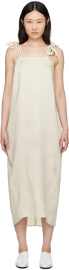 Max Mara Off-white Senna Midi Dress In 1 Ecru