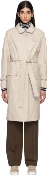 Max Mara Off-white The Cube Mtrench Coat In 002 Ecru