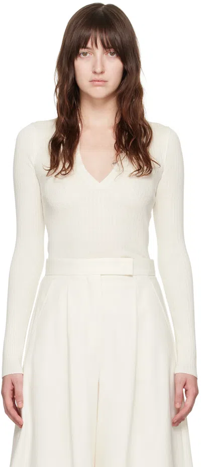 Max Mara Off-white Urlo Sweater In 001 Vanilla