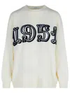 Max Mara Logo-embellishment Crew-neck Sweater In White