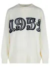 Max Mara Logo-embellishment Crew-neck Sweater In Neutral