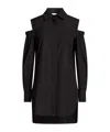 Max Mara Off-shoulder Long Sleeve Solid Shirt In Black