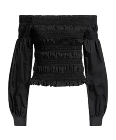 Max Mara Off-the-shoulder Tops In Black