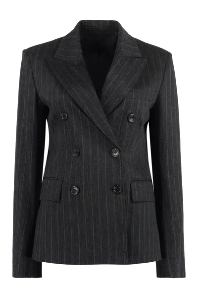 Max Mara Ofride Knitted Blazer In Black