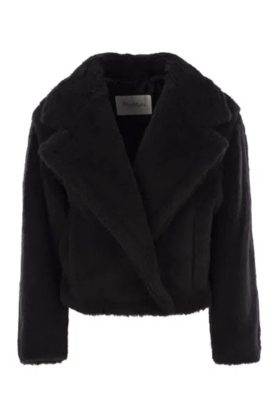 Max Mara Oggeri Vegan Fur Jacket In Black