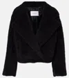 Max Mara Oggeri Alpaca, Wool, And Silk Teddy Coat In Black