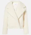Max Mara Women Teddy Bear Icon Crop Coat In Wool And Alpaca In White