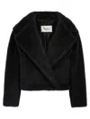 Max Mara Oggeri Alpaca, Wool, And Silk Teddy Coat In Black