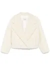 Max Mara Oggeri Teddy Short Coat In White