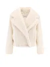 Max Mara Oggeri Teddy Camel Hair And Silk-blend Jacket In White