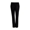 Max Mara Okra Cotton Cigarette Pants In Black