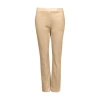 Max Mara Okra Cotton Cigarette Pants In Brown