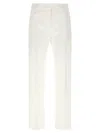 Max Mara White Cotton Okra Pants In White