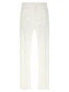 Max Mara White Cotton Okra Pants In White